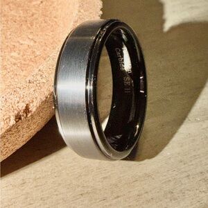 Tungsten Carbide Black On Black Ring (Size 10)